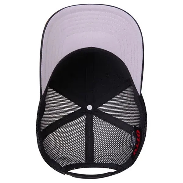 Seamless 6 Panel Mid Profile Mesh Back Trucker Hat - Seamless 6 Panel Mid Profile Mesh Back Trucker Hat - Image 44 of 47
