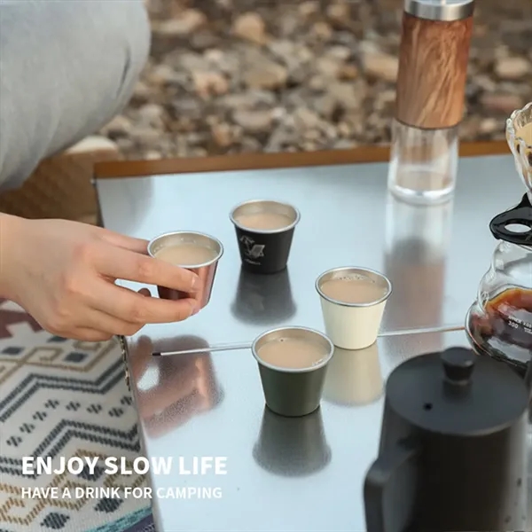 Small Outdoor Camping Stainless Steel Coffee Cup - Small Outdoor Camping Stainless Steel Coffee Cup - Image 3 of 4