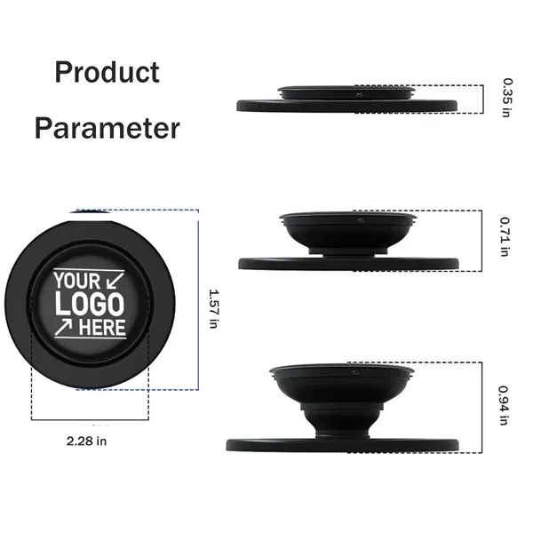 Round Adhesive Phone Grip Magnets Securely Attach - Round Adhesive Phone Grip Magnets Securely Attach - Image 1 of 4