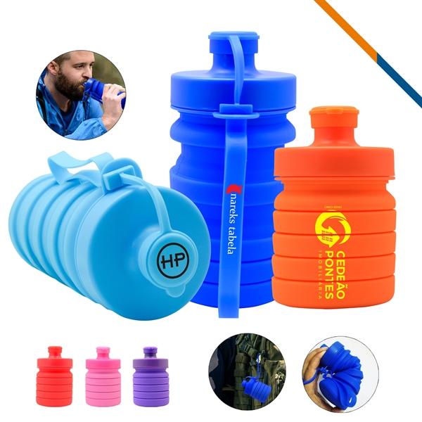 Spring Collapsible Water Bottle - Spring Collapsible Water Bottle - Image 7 of 8