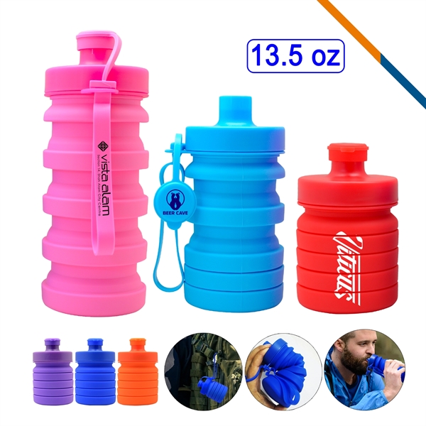 Spring Collapsible Water Bottle - Spring Collapsible Water Bottle - Image 0 of 8