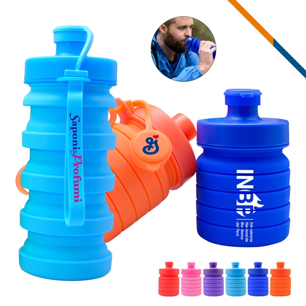 Spring Collapsible Water Bottle - Spring Collapsible Water Bottle - Image 8 of 8