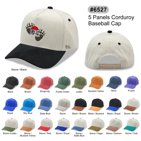5 Panel Corduroy twotone Snapback Cap - 5 Panel Corduroy twotone Snapback Cap - Image 0 of 39