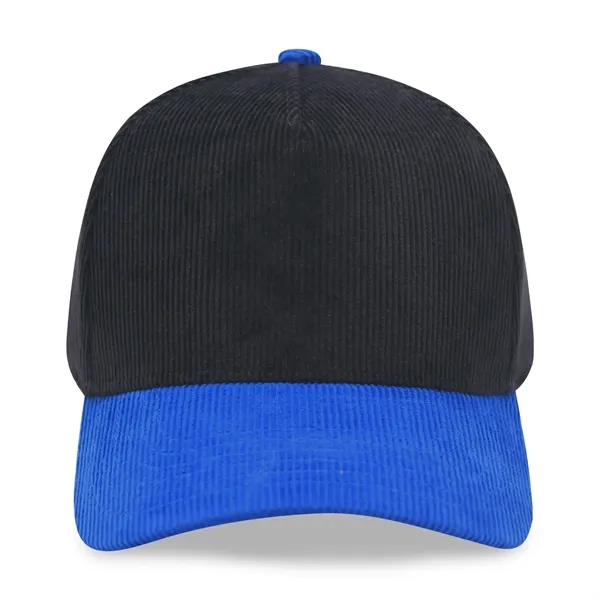 5 Panel Corduroy twotone Snapback Cap - 5 Panel Corduroy twotone Snapback Cap - Image 33 of 39