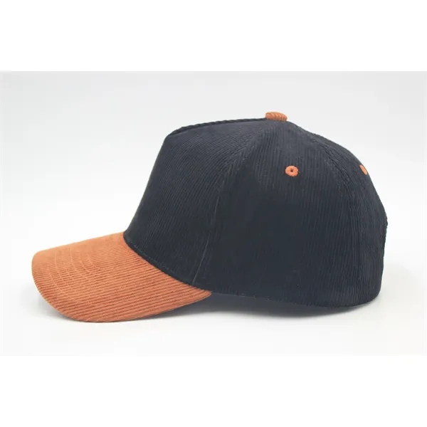 5 Panel Corduroy twotone Snapback Cap - 5 Panel Corduroy twotone Snapback Cap - Image 36 of 39
