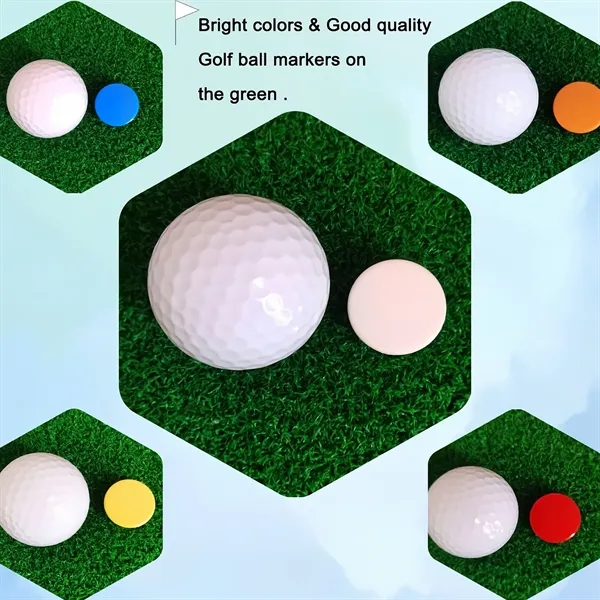 Plastic Round Adhere Golf Ball Position Marker - Plastic Round Adhere Golf Ball Position Marker - Image 2 of 10