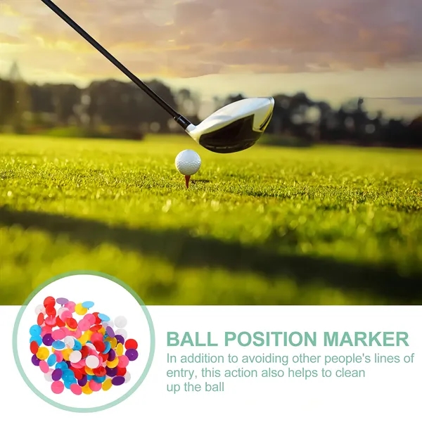 Plastic Round Adhere Golf Ball Position Marker - Plastic Round Adhere Golf Ball Position Marker - Image 3 of 10