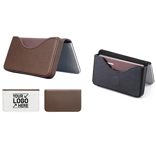 Magnetic Pu Leather Card Holder - Magnetic Pu Leather Card Holder - Image 0 of 5