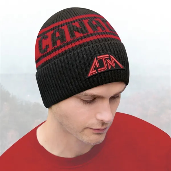 Canada Cuff Toque with Flat Seams - Canada Cuff Toque with Flat Seams - Image 6 of 11
