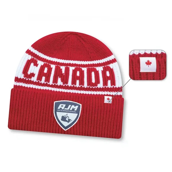 Canada Cuff Toque with Flat Seams - Canada Cuff Toque with Flat Seams - Image 3 of 11