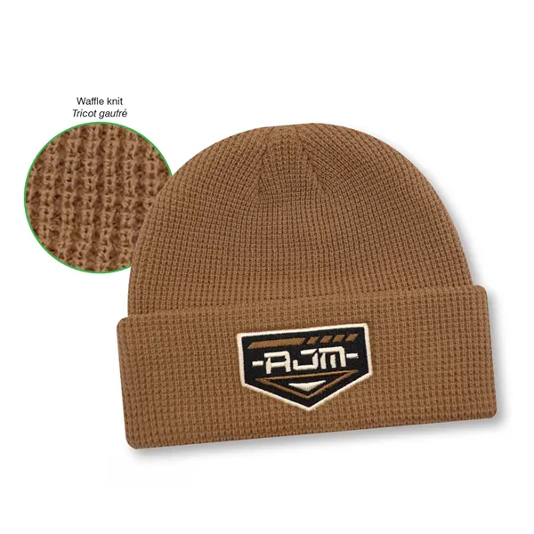 Acrylic Waffle Knit Cuff Toque - Acrylic Waffle Knit Cuff Toque - Image 5 of 7