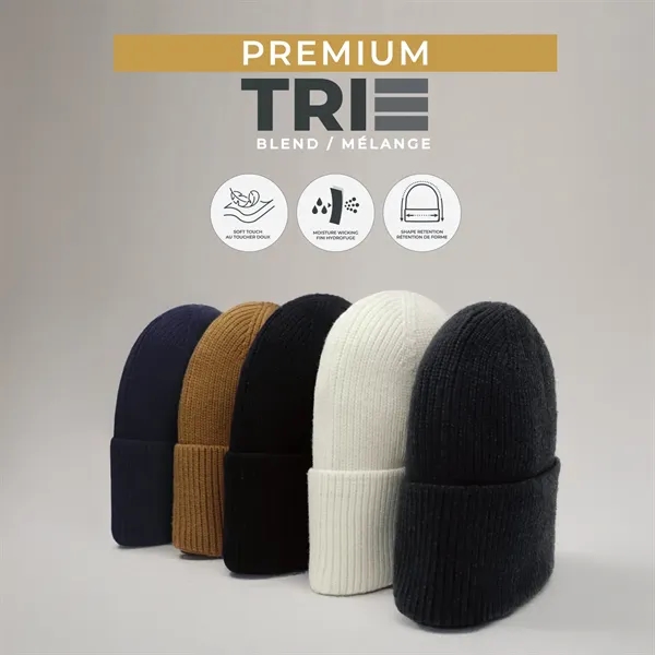 PREMIUM Tri-Blend Cuff Toque with Flat Seams - PREMIUM Tri-Blend Cuff Toque with Flat Seams - Image 7 of 11