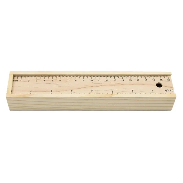 Custom Wooden Ruler Sets with 12 Pcs Colored Pencils and a S - Custom Wooden Ruler Sets with 12 Pcs Colored Pencils and a S - Image 4 of 4