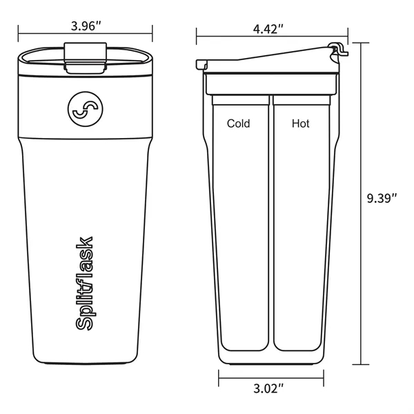 Splitflask 30oz Dual Beverage Tumbler 2-in-1 Drinkware - Splitflask 30oz Dual Beverage Tumbler 2-in-1 Drinkware - Image 16 of 20