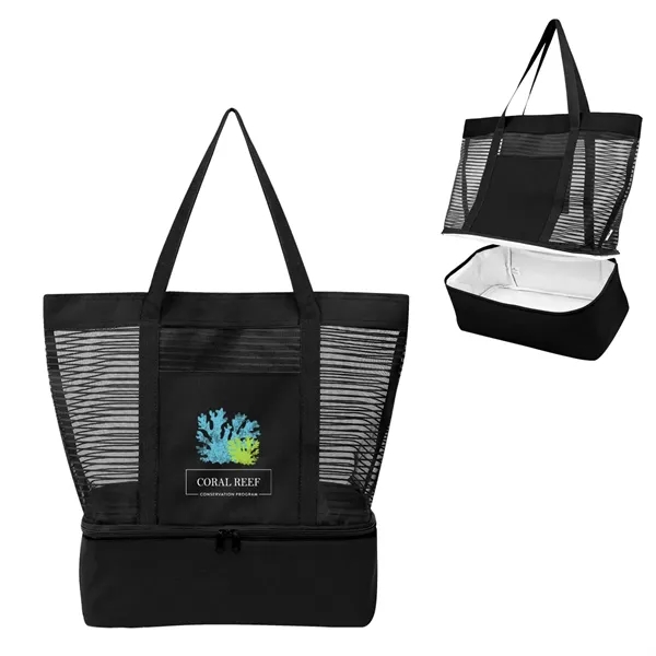 Marley rPET Mesh Tote Bag With Cooler - Marley rPET Mesh Tote Bag With Cooler - Image 3 of 9