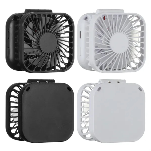 Handheld Rechargeable Folding Mini USB Fan w/Lanyard - Handheld Rechargeable Folding Mini USB Fan w/Lanyard - Image 5 of 7