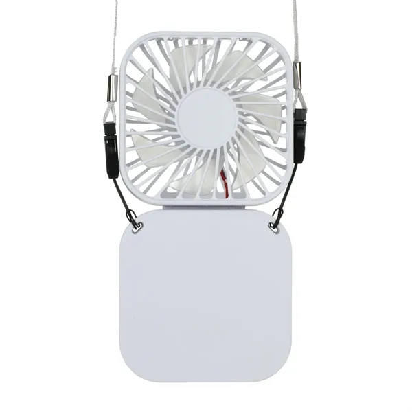 Handheld Rechargeable Folding Mini USB Fan w/Lanyard - Handheld Rechargeable Folding Mini USB Fan w/Lanyard - Image 7 of 7