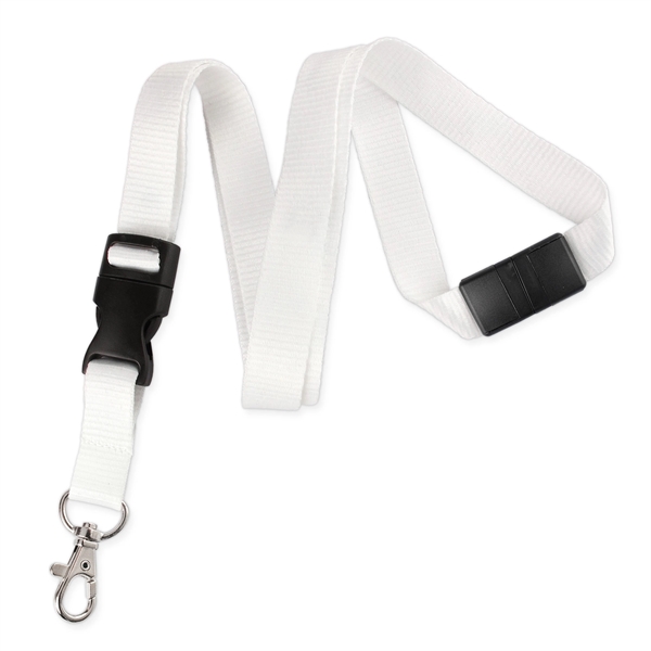 5/8" Blank Detachable Breakaway Ribbed Polyester Lanyards - 5/8" Blank Detachable Breakaway Ribbed Polyester Lanyards - Image 5 of 8