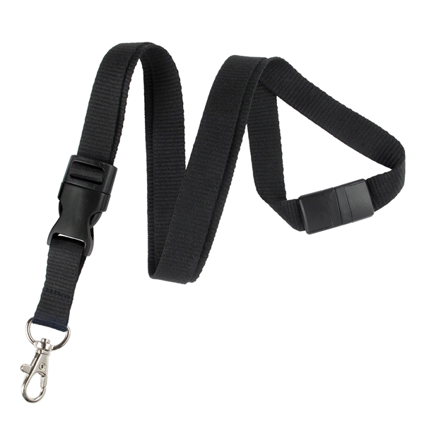 5/8" Blank Detachable Breakaway Ribbed Polyester Lanyards - 5/8" Blank Detachable Breakaway Ribbed Polyester Lanyards - Image 6 of 8