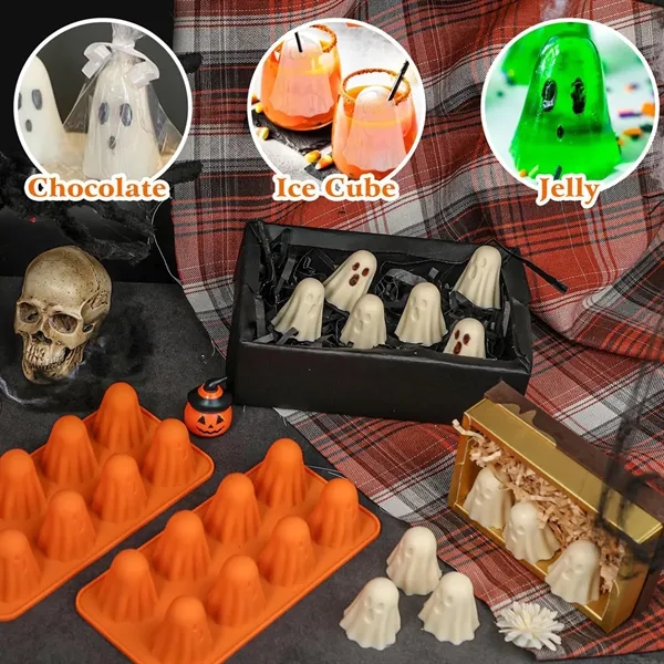 Halloween Decoration Cute Ghost Silicone Chocolate Mold - Halloween Decoration Cute Ghost Silicone Chocolate Mold - Image 2 of 5