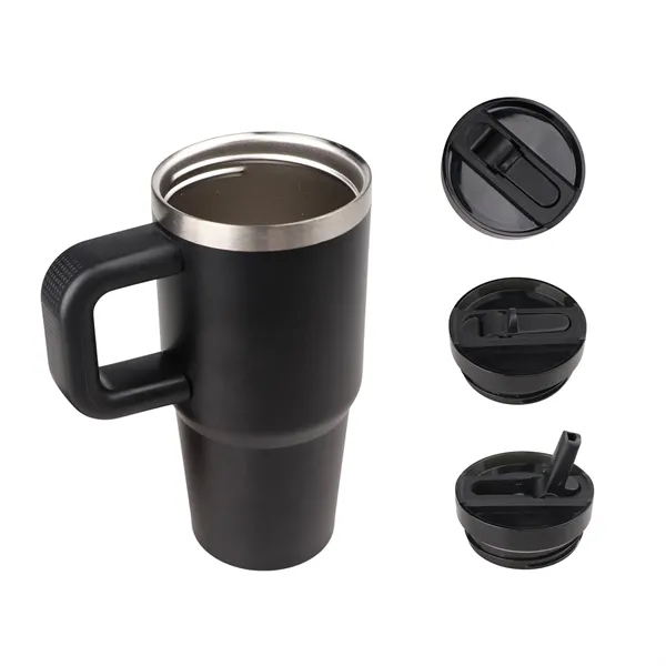 14 Oz Stainless Steel Tumbler with Handle Foldable Straw - 14 Oz Stainless Steel Tumbler with Handle Foldable Straw - Image 3 of 3