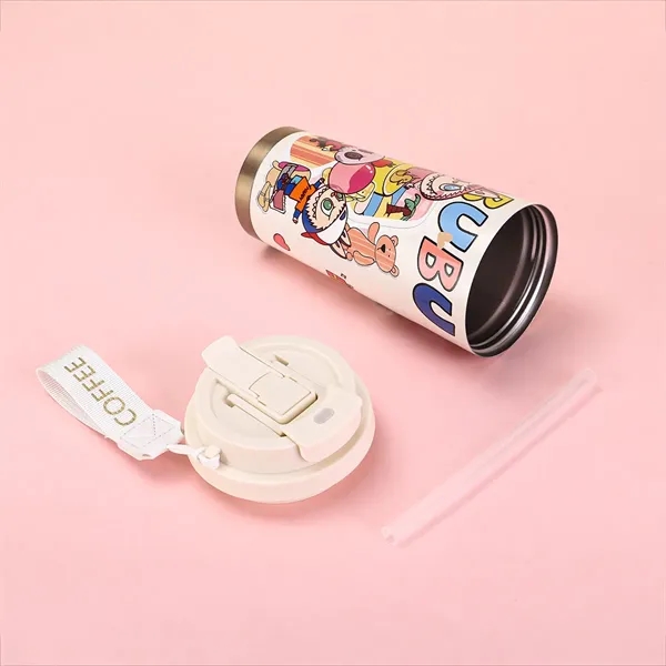 500ml Cute Labubu Travel Coffee Mug with Double Drinking Lid - 500ml Cute Labubu Travel Coffee Mug with Double Drinking Lid - Image 4 of 11