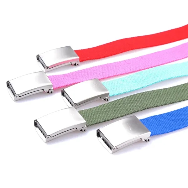 Military Poly-Cotton Canvas Woven Alloy Buckle Belt - Military Poly-Cotton Canvas Woven Alloy Buckle Belt - Image 2 of 5