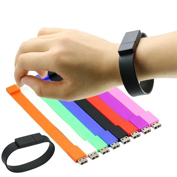 1GB Silicone USB Bracelet Flash Drive Wristband - 1GB Silicone USB Bracelet Flash Drive Wristband - Image 2 of 3