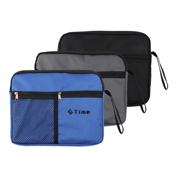 Polyester Waterproof Travel Cosmetic Toiletry Bag W/ Handle - Polyester Waterproof Travel Cosmetic Toiletry Bag W/ Handle - Image 0 of 3