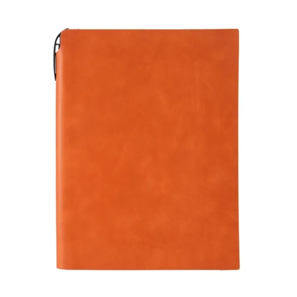 A5 Soft PU Cover Journal Notebook W/ Pen, Debossed Custom - A5 Soft PU Cover Journal Notebook W/ Pen, Debossed Custom - Image 3 of 6