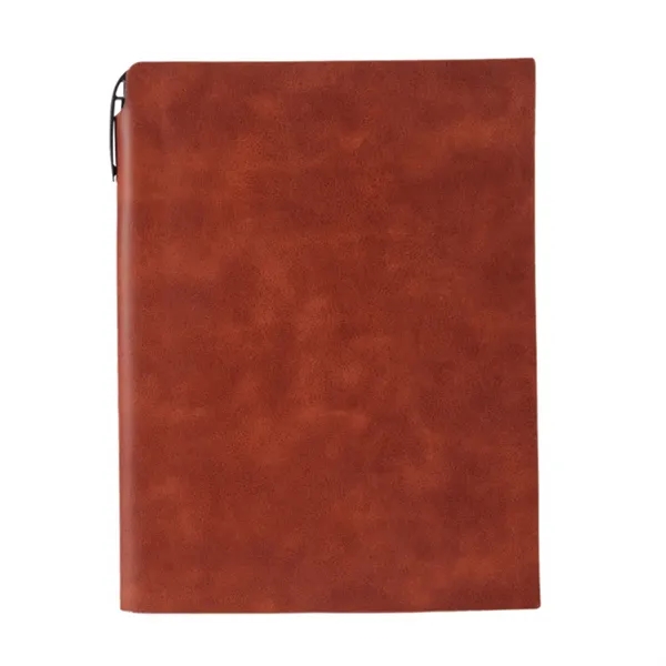 A5 Soft PU Cover Journal Notebook W/ Pen, Debossed Custom - A5 Soft PU Cover Journal Notebook W/ Pen, Debossed Custom - Image 5 of 6