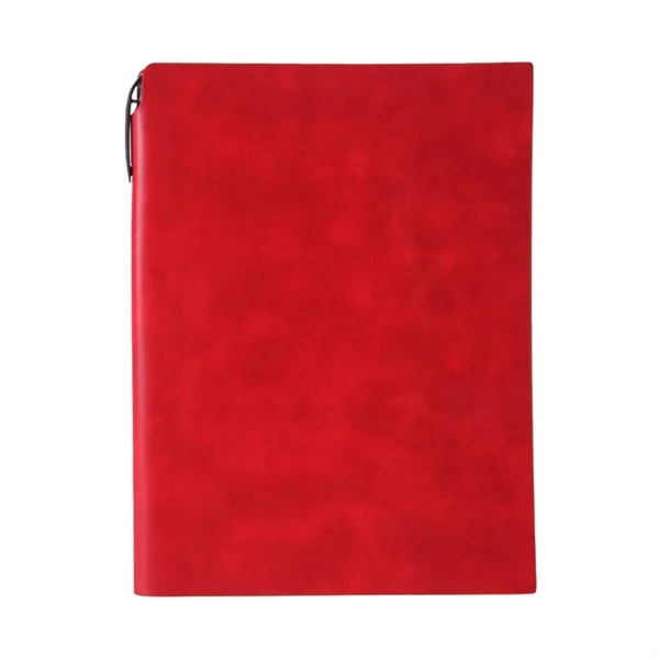 A5 Soft PU Cover Journal Notebook W/ Pen, Debossed Custom - A5 Soft PU Cover Journal Notebook W/ Pen, Debossed Custom - Image 6 of 6