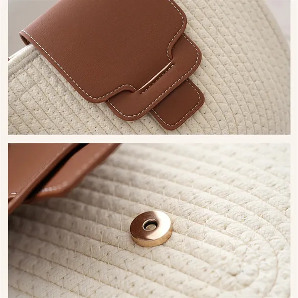 Handwoven Durable Lightweight Tote Bag with Zipper Closure - Handwoven Durable Lightweight Tote Bag with Zipper Closure - Image 1 of 9