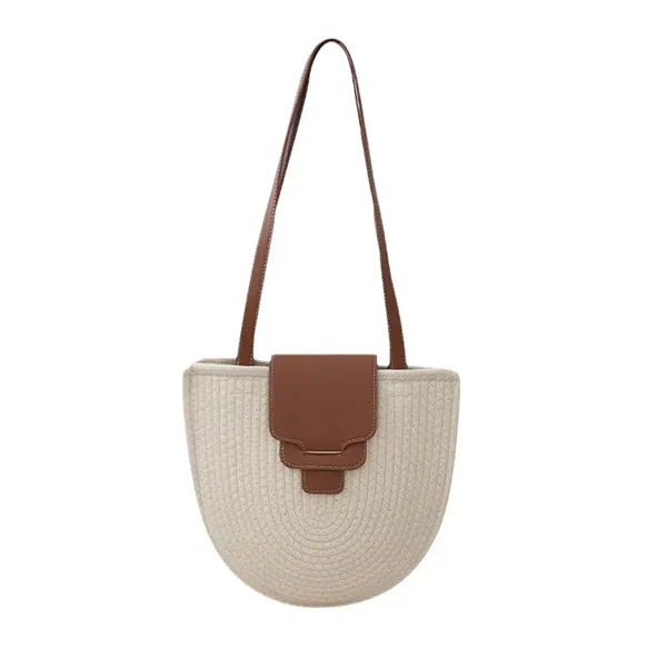 Handwoven Durable Lightweight Tote Bag with Zipper Closure - Handwoven Durable Lightweight Tote Bag with Zipper Closure - Image 8 of 9