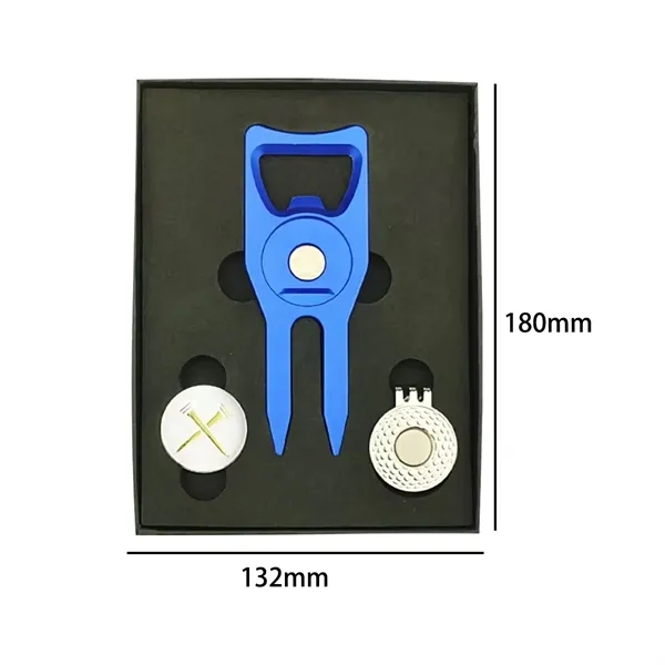 Golf Divot Tool Gift Set w/ Magnetic Ball Marker & Hat Clip - Golf Divot Tool Gift Set w/ Magnetic Ball Marker & Hat Clip - Image 1 of 4