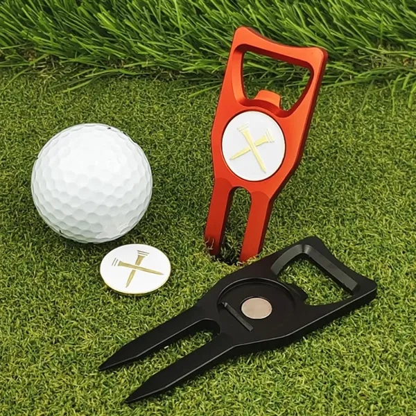 Golf Divot Tool Gift Set w/ Magnetic Ball Marker & Hat Clip - Golf Divot Tool Gift Set w/ Magnetic Ball Marker & Hat Clip - Image 4 of 4