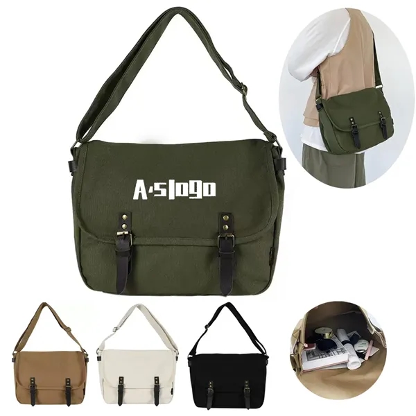 Canvas Crossbody Shoulder Bag for Women Men Fashion Large Ho - Canvas Crossbody Shoulder Bag for Women Men Fashion Large Ho - Image 0 of 4