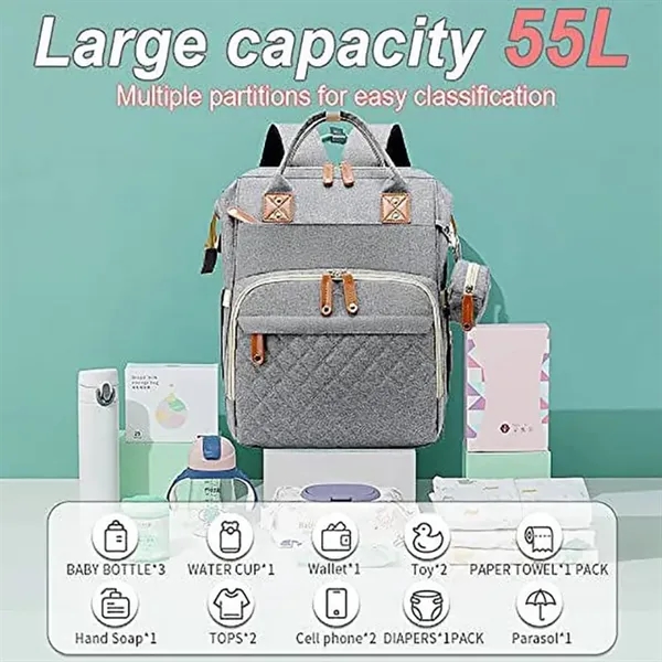 Backpack Diaper Bag with Changing Station - Backpack Diaper Bag with Changing Station - Image 3 of 5