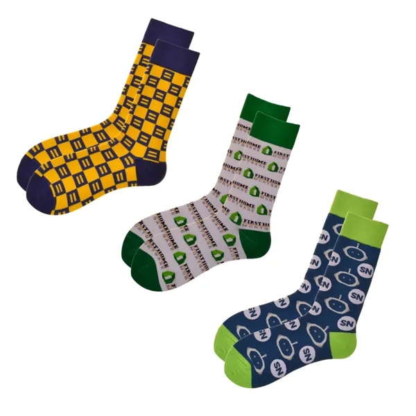 Custom Promo Dress Socks - Up To 6 Yarn Colors - Custom Promo Dress Socks - Up To 6 Yarn Colors - Image 0 of 6