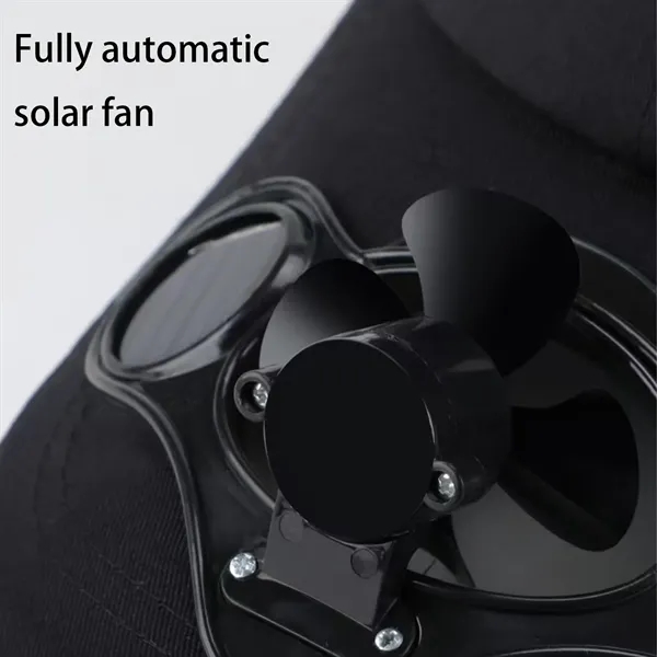 Solar Powered Fan Cap Ideal For Outdoor Activities - Solar Powered Fan Cap Ideal For Outdoor Activities - Image 5 of 11