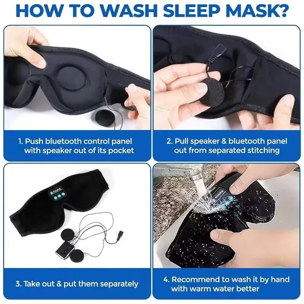 Wireless Music Sleeping Eye Mask - Wireless Music Sleeping Eye Mask - Image 3 of 4