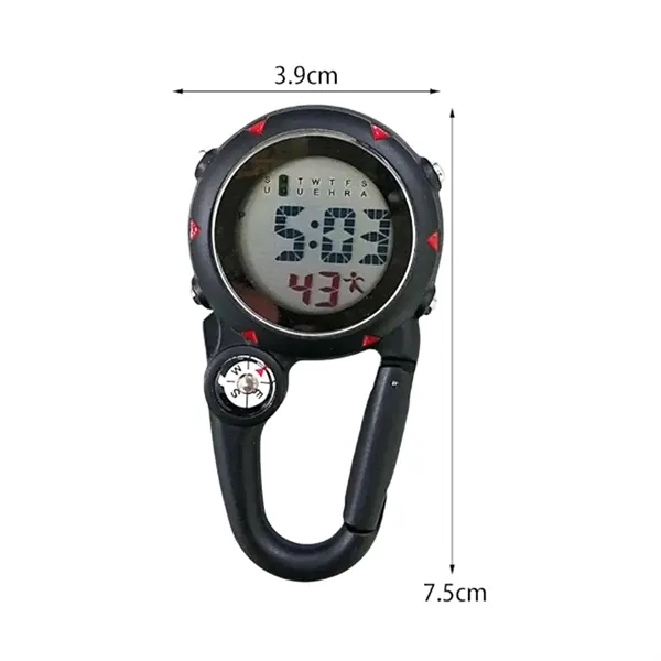 Digital Carabiner Watch with Compass - Digital Carabiner Watch with Compass - Image 1 of 5