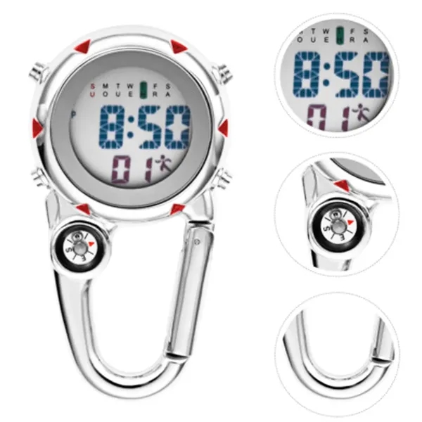 Digital Carabiner Watch with Compass - Digital Carabiner Watch with Compass - Image 4 of 5