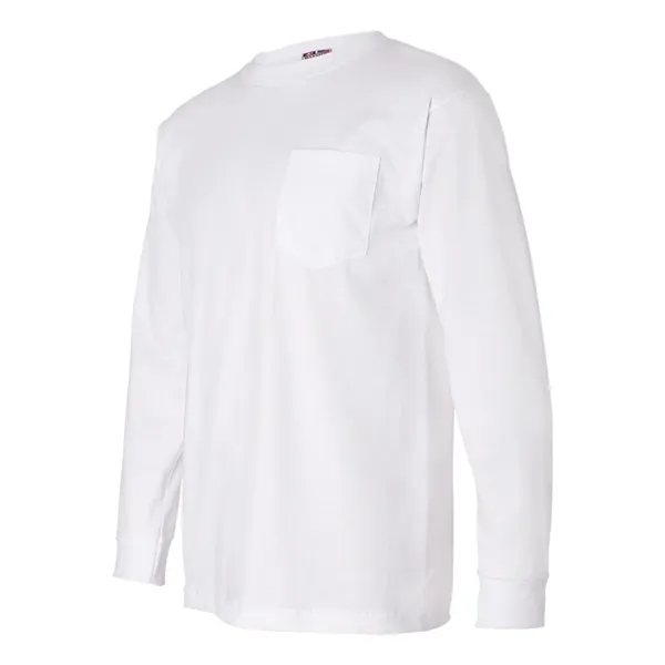 Bayside Unisex USA-Made Long Sleeve Pocket T-Shirt - Bayside Unisex USA-Made Long Sleeve Pocket T-Shirt - Image 28 of 29
