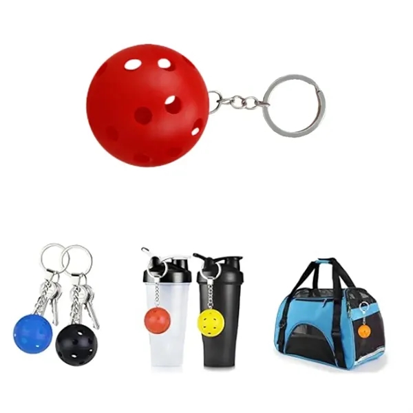Custom Sports Perforated Ball Keychain for Golf Outdoor - Custom Sports Perforated Ball Keychain for Golf Outdoor - Image 3 of 6