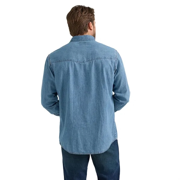 Wrangler® Men's Classic Denim Western Snap Shirt - Wrangler® Men's Classic Denim Western Snap Shirt - Image 9 of 10