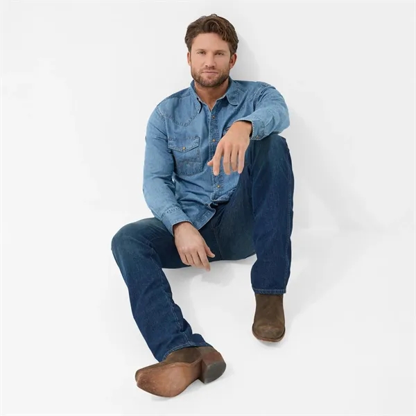 Wrangler® Men's Classic Denim Western Snap Shirt - Wrangler® Men's Classic Denim Western Snap Shirt - Image 10 of 10
