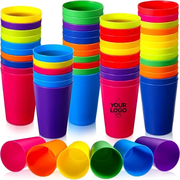 9oz Kids' Colorful Reusable Plastic Cups - 9oz Kids' Colorful Reusable Plastic Cups - Image 0 of 7