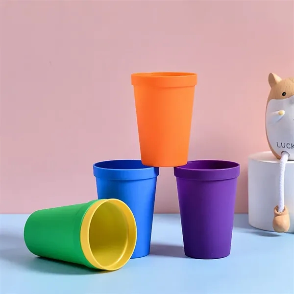 7oz Kids' Colorful Stackable Plastic Cups - 7oz Kids' Colorful Stackable Plastic Cups - Image 2 of 8