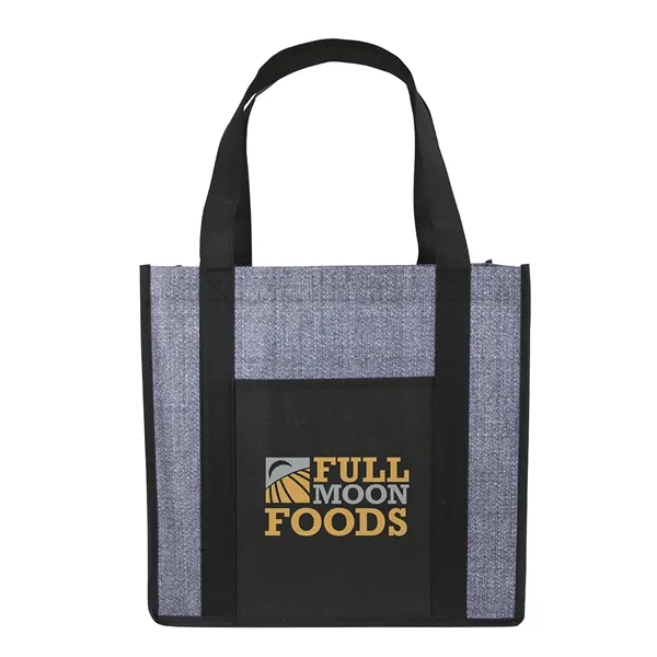 Good Value™ Laminated Heathered Non-Woven Grocery Tote - Good Value™ Laminated Heathered Non-Woven Grocery Tote - Image 1 of 4